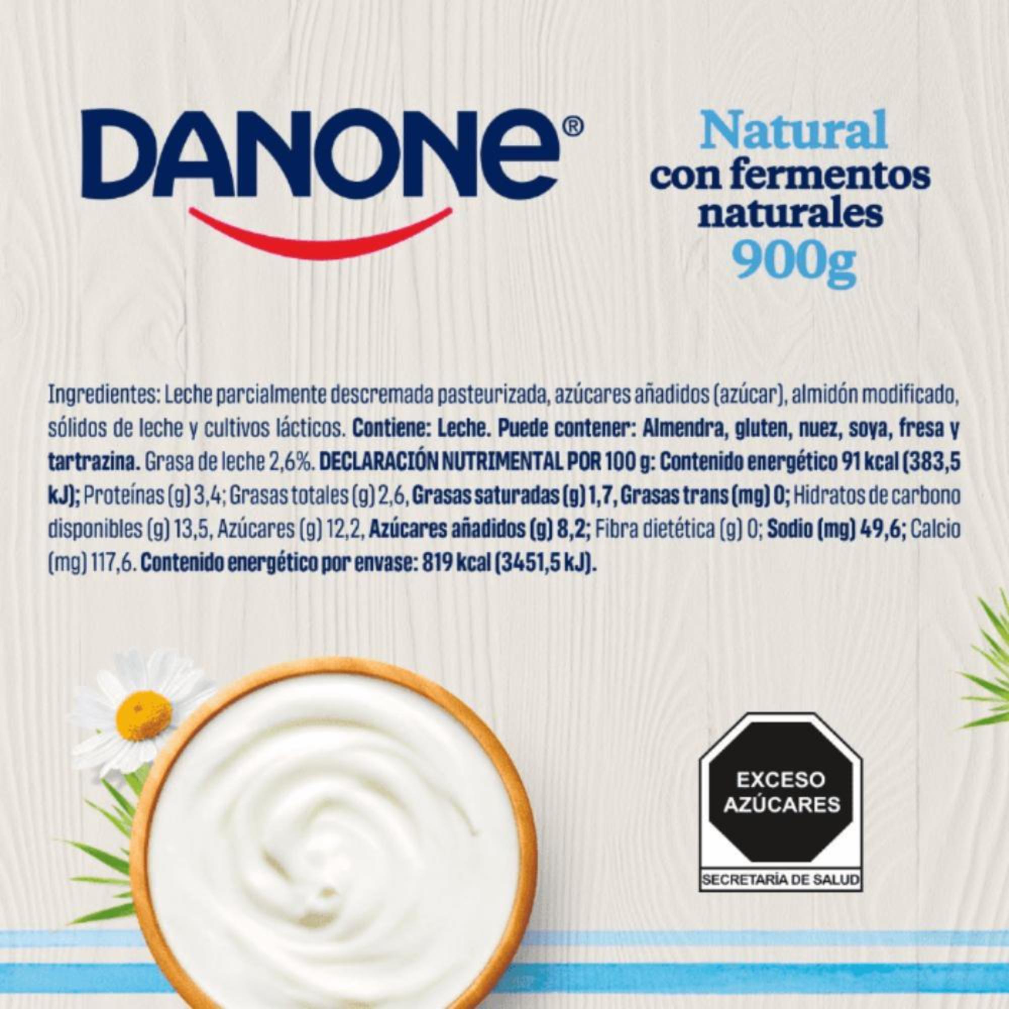 Yoghurt Danone Natural Con Fermentos Naturales 900g