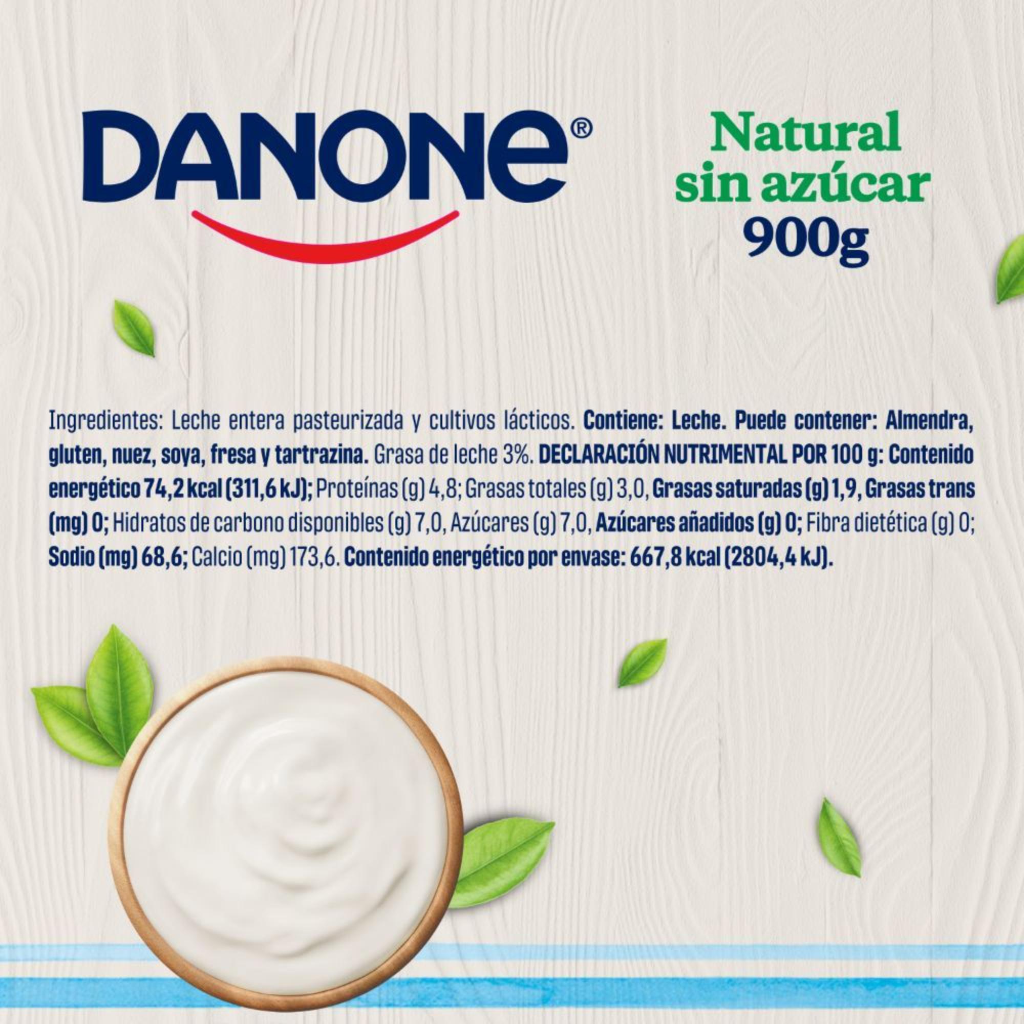 Yoghurt Danone Natural Sin Azúcar 900g