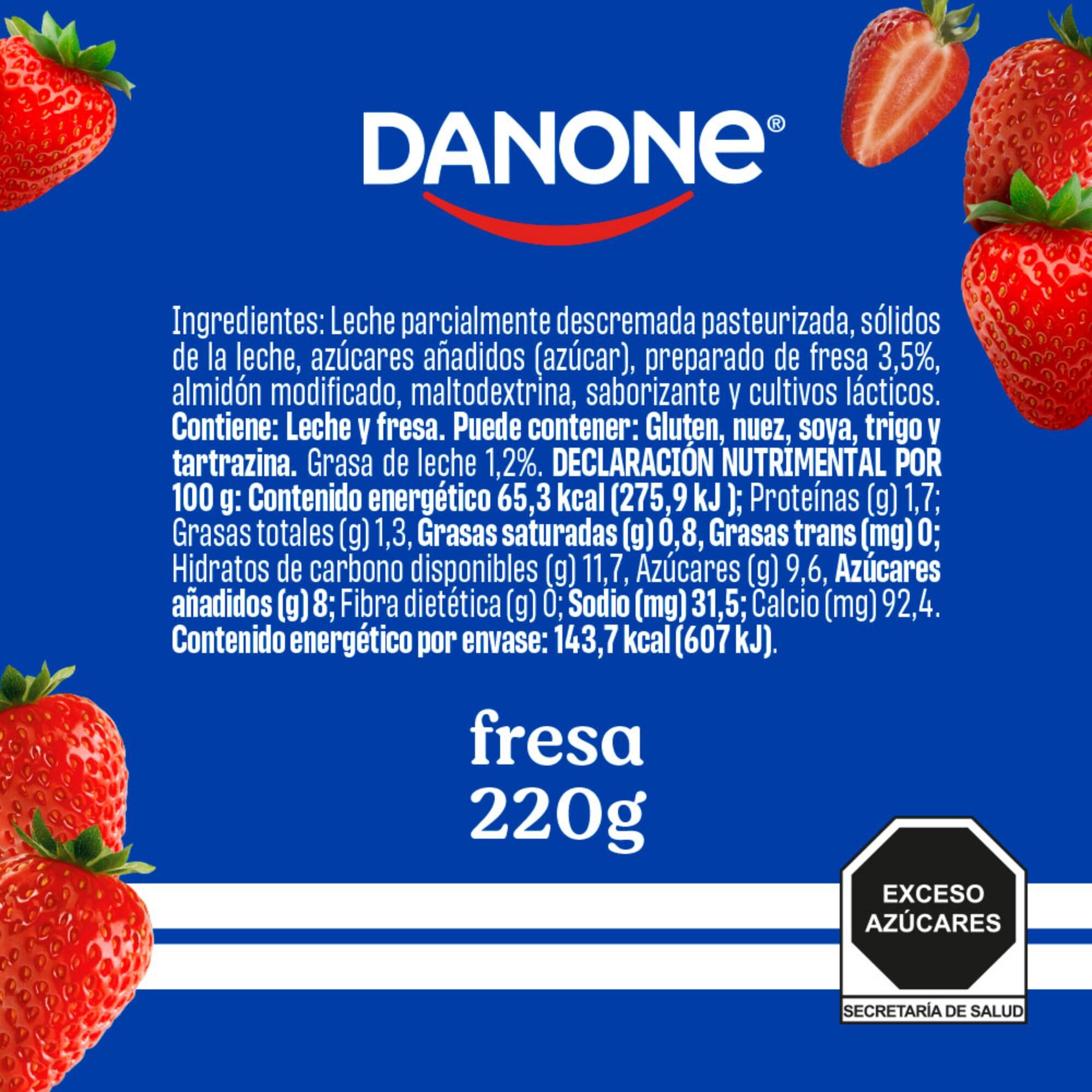 Yoghurt Danone Bebible Sabor Fresa 6x220g C/u