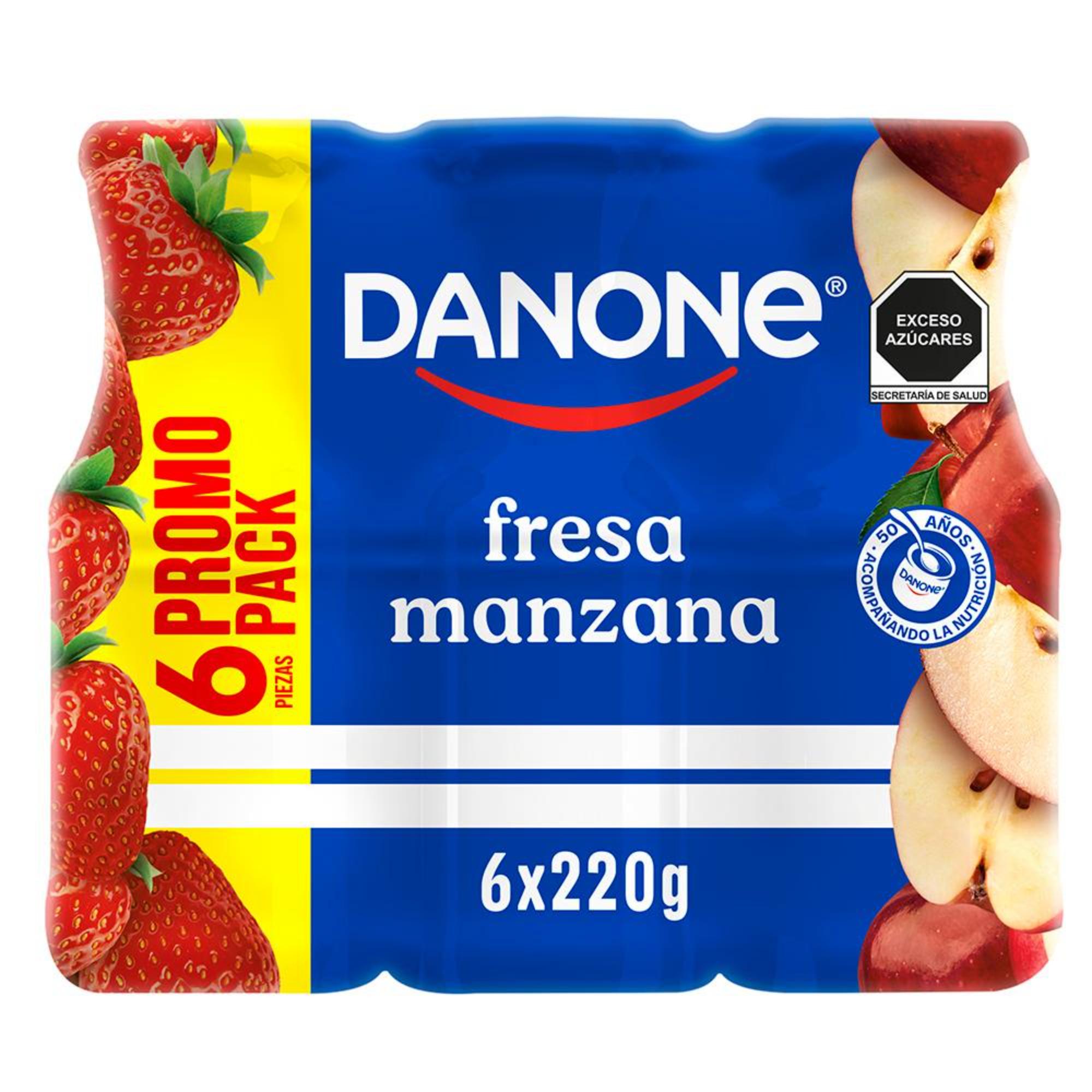 Yoghurt Danone Bebible Sabor Fresa Y Manzana 6x220g C/u