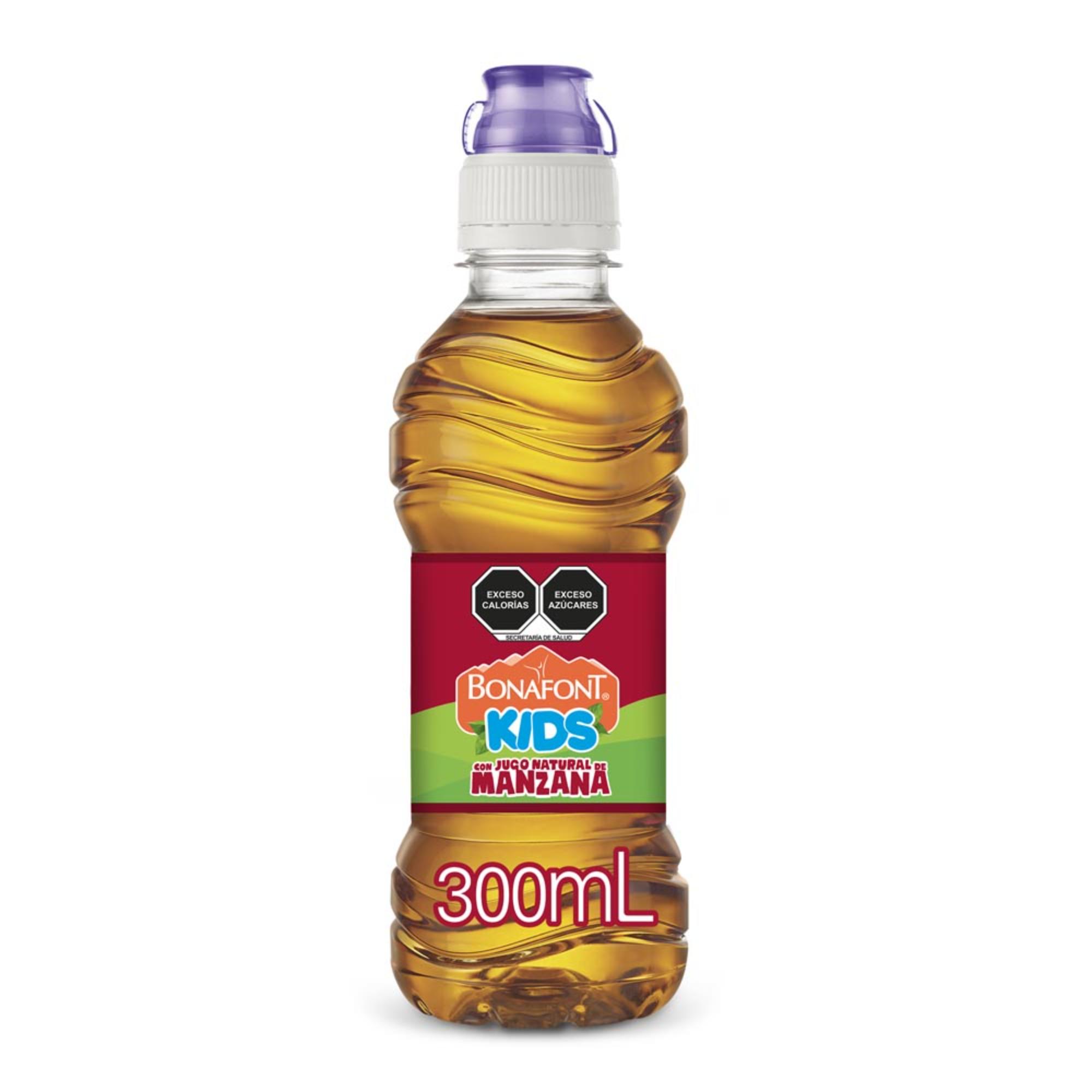 Bonafont Kids Agua Con Jugo Natural De Manzana 300ml Chupón