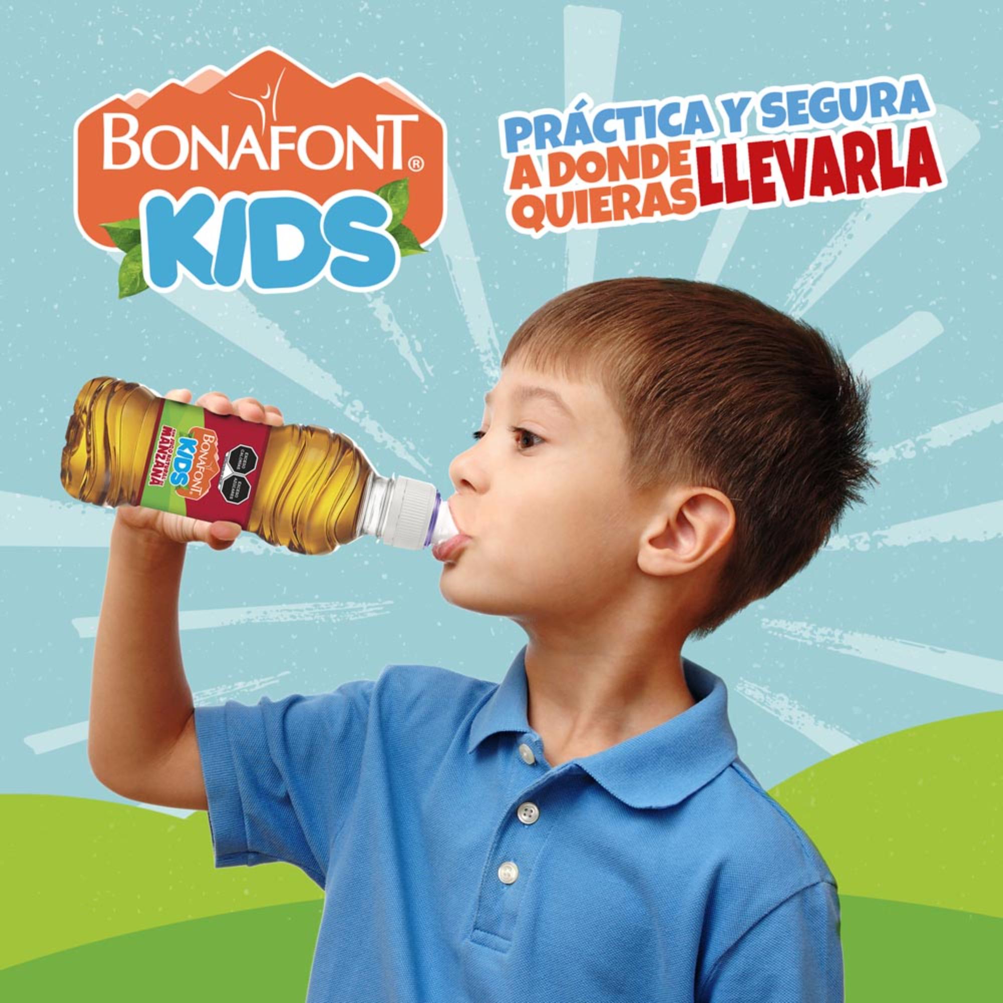 Bonafont Kids Agua Con Jugo Natural De Manzana 300ml Chupón