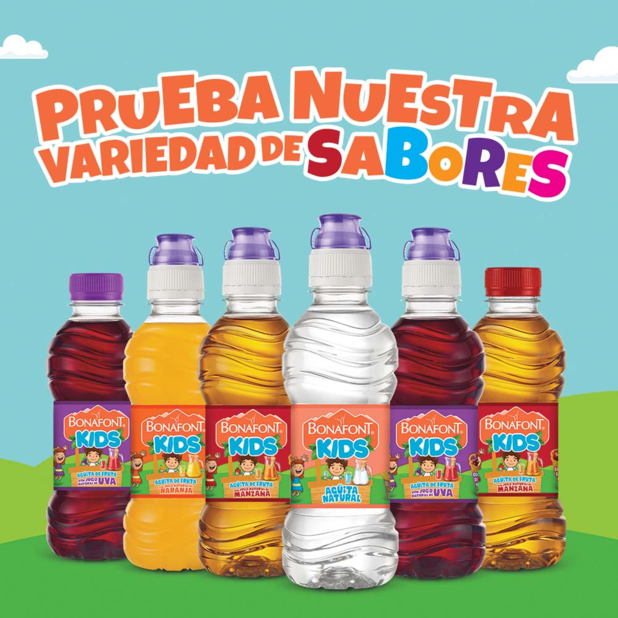 Bonafont Kids Agua Con Jugo Natural De Manzana 300ml Chupón