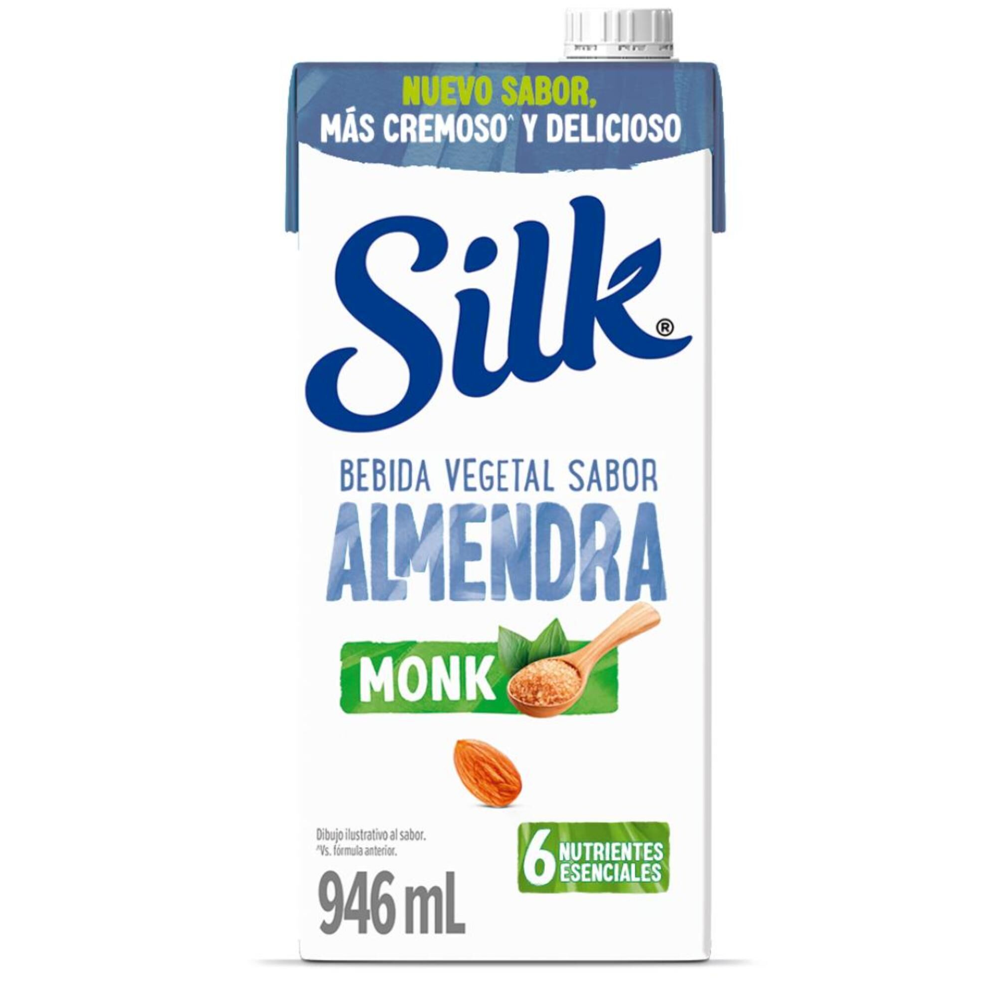 Silk Bebida Vegetal Sabor Almendra Sin Azúcar Endulzado Con Monk Fruit 946 Ml