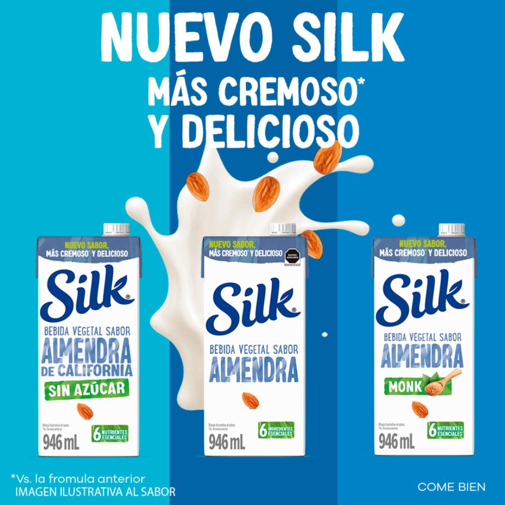 Silk Bebida Vegetal Sabor Almendra Sin Azúcar Endulzado Con Monk Fruit 946 Ml