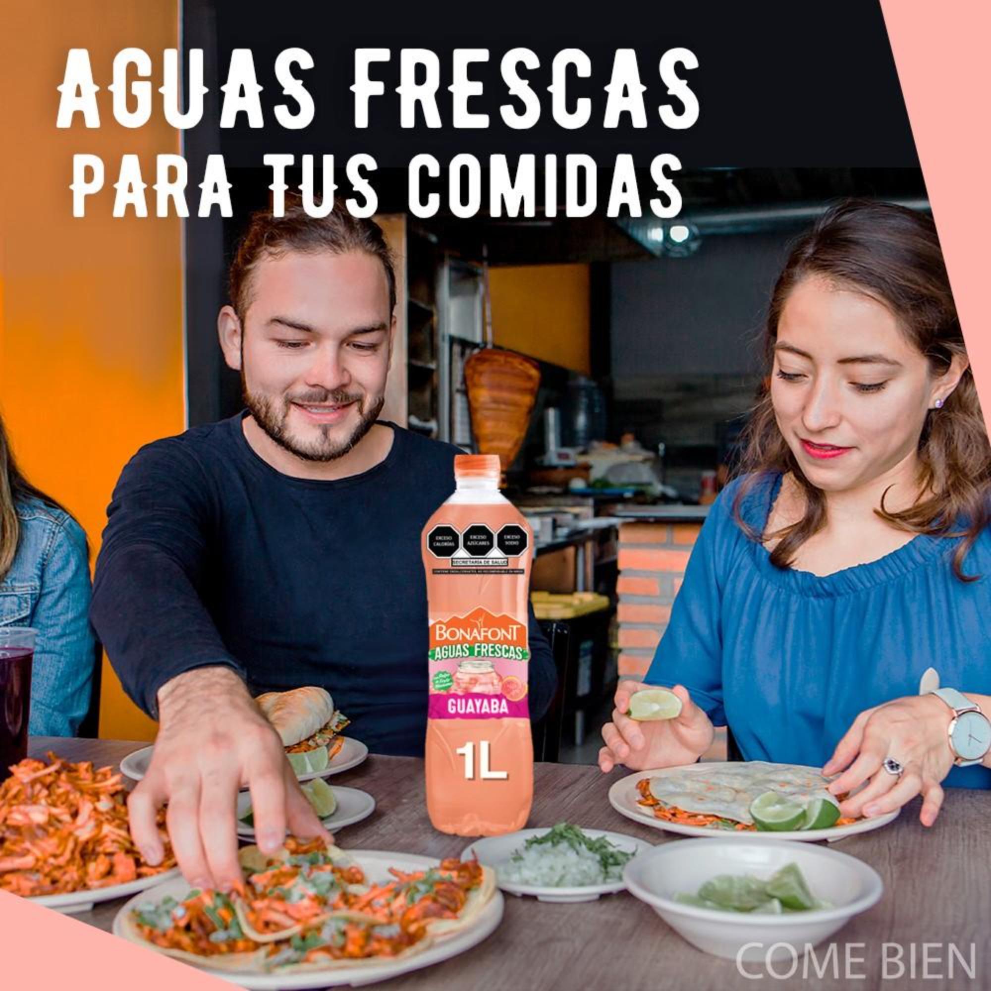 Bonafont Aguas Frescas Sabor Guayaba 1l