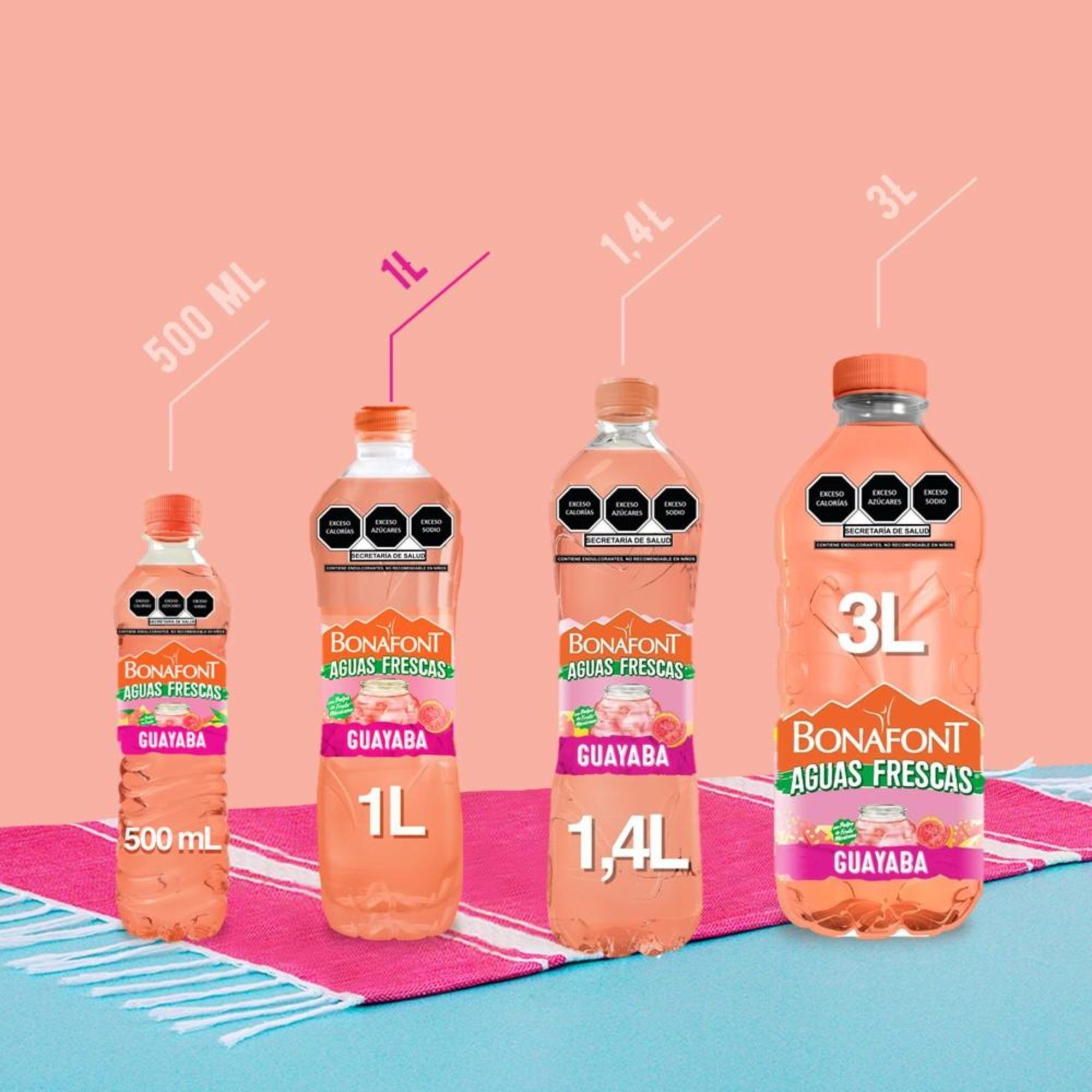 Bonafont Aguas Frescas Sabor Guayaba 1l