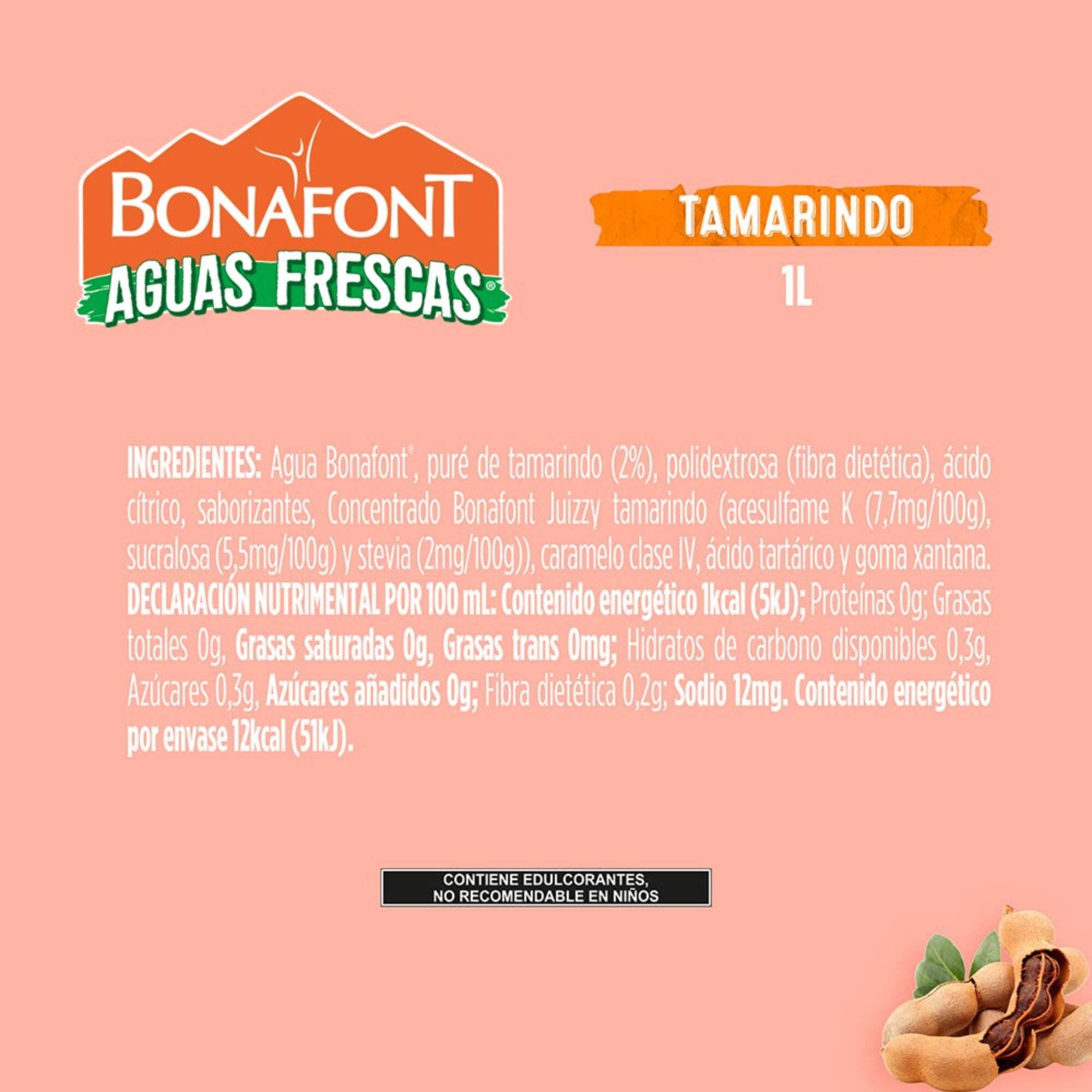Bonafont Aguas Frescas Tamarindo 1l