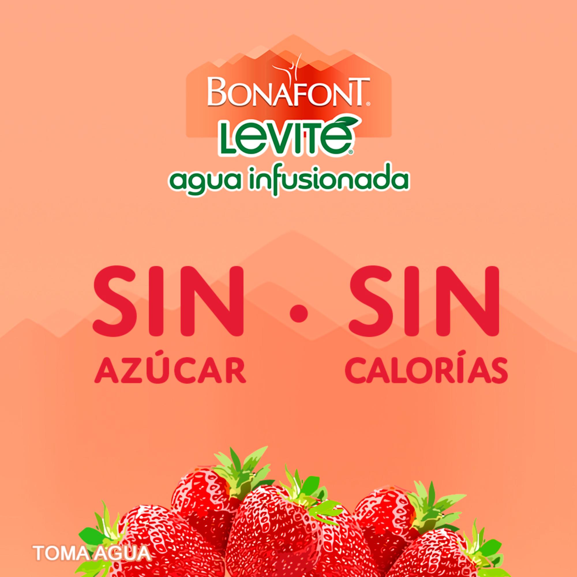 Agua Infusionada Levité Con Toque Sabor Fresa 1l