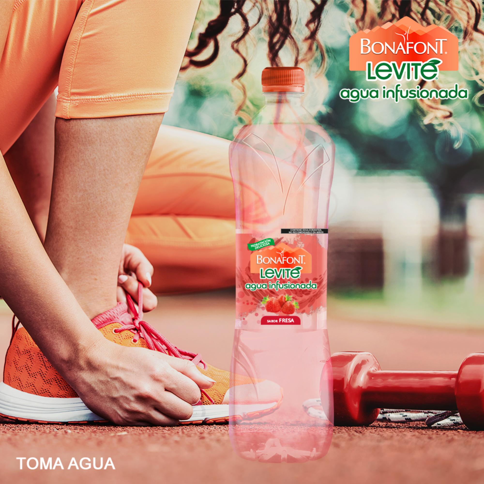 Agua Infusionada Levité Con Toque Sabor Fresa 1l