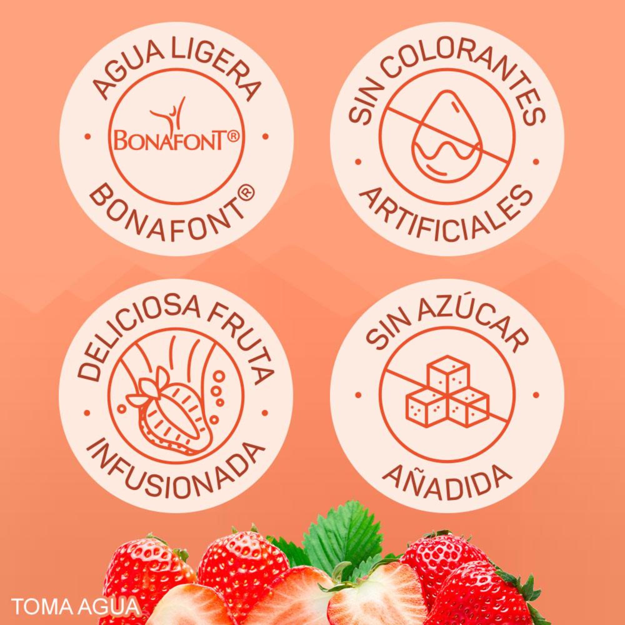 Agua Infusionada Levité Con Toque Sabor Fresa 1l