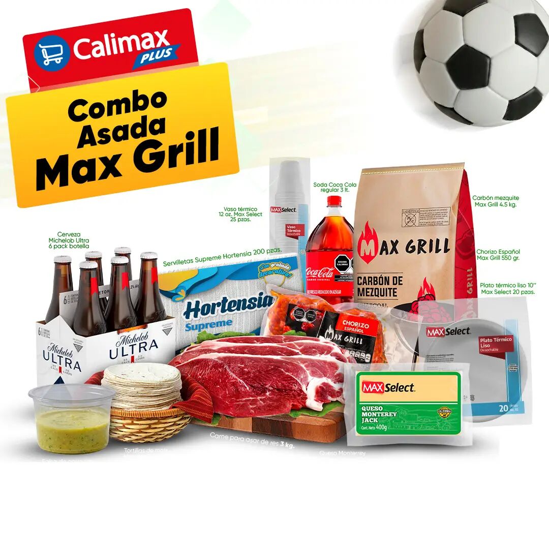 Combo Asada Medio Max Grill 1.0 Pza