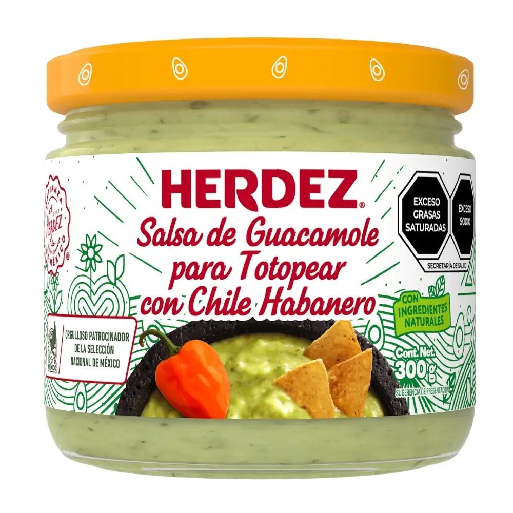 Salsa De Guacamole Habanero Herdez Para Totopear 300g