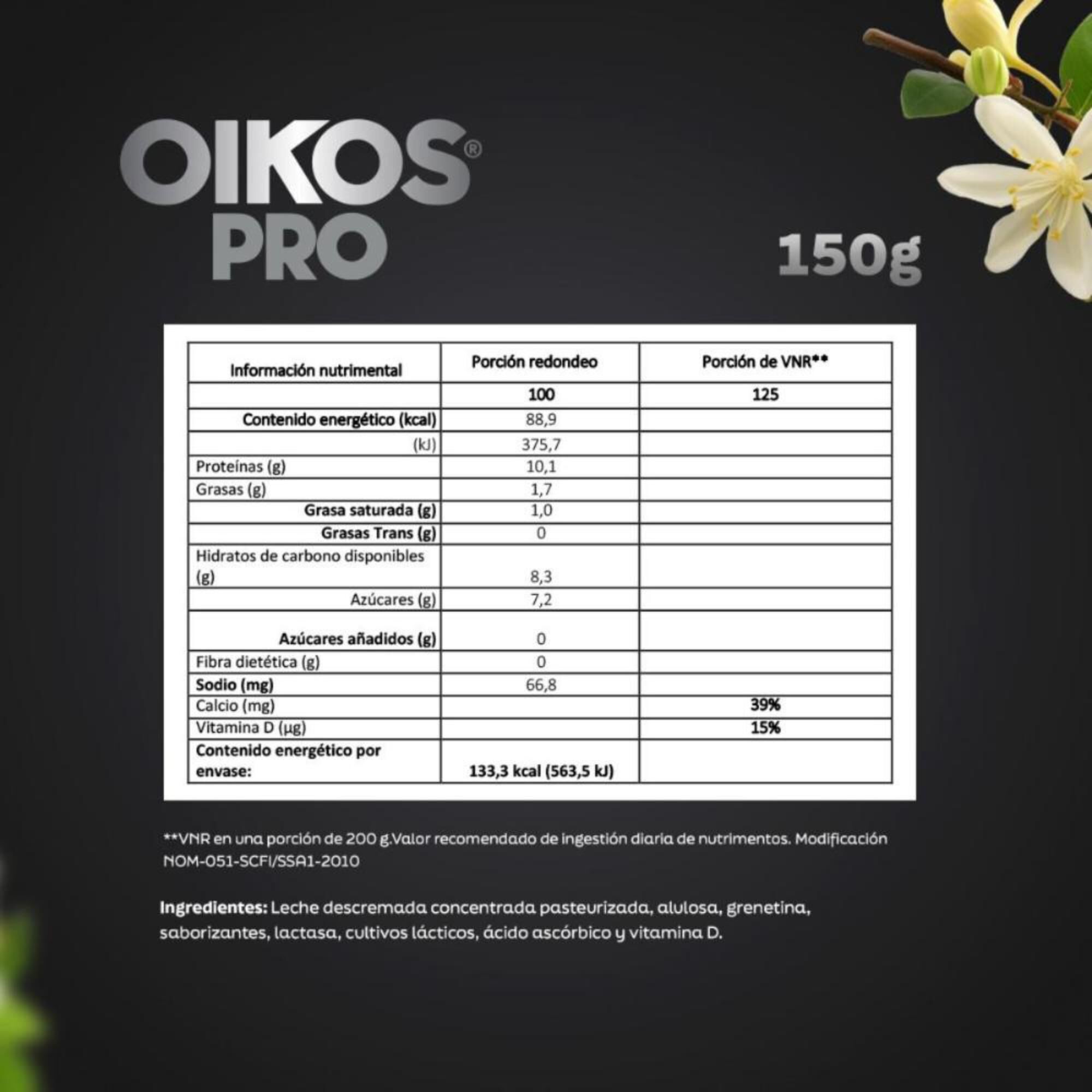Yoghurt Vainilla Oikos Pro 150gr
