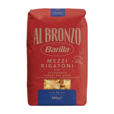 Pasta Barilla Al Bronzo Mezzi Rigatoni 500 G