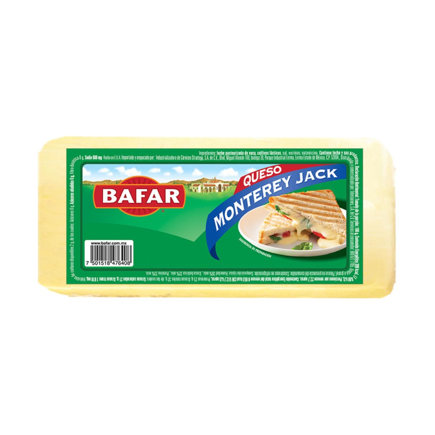 Queso Monterrey Jack Bafar Kg