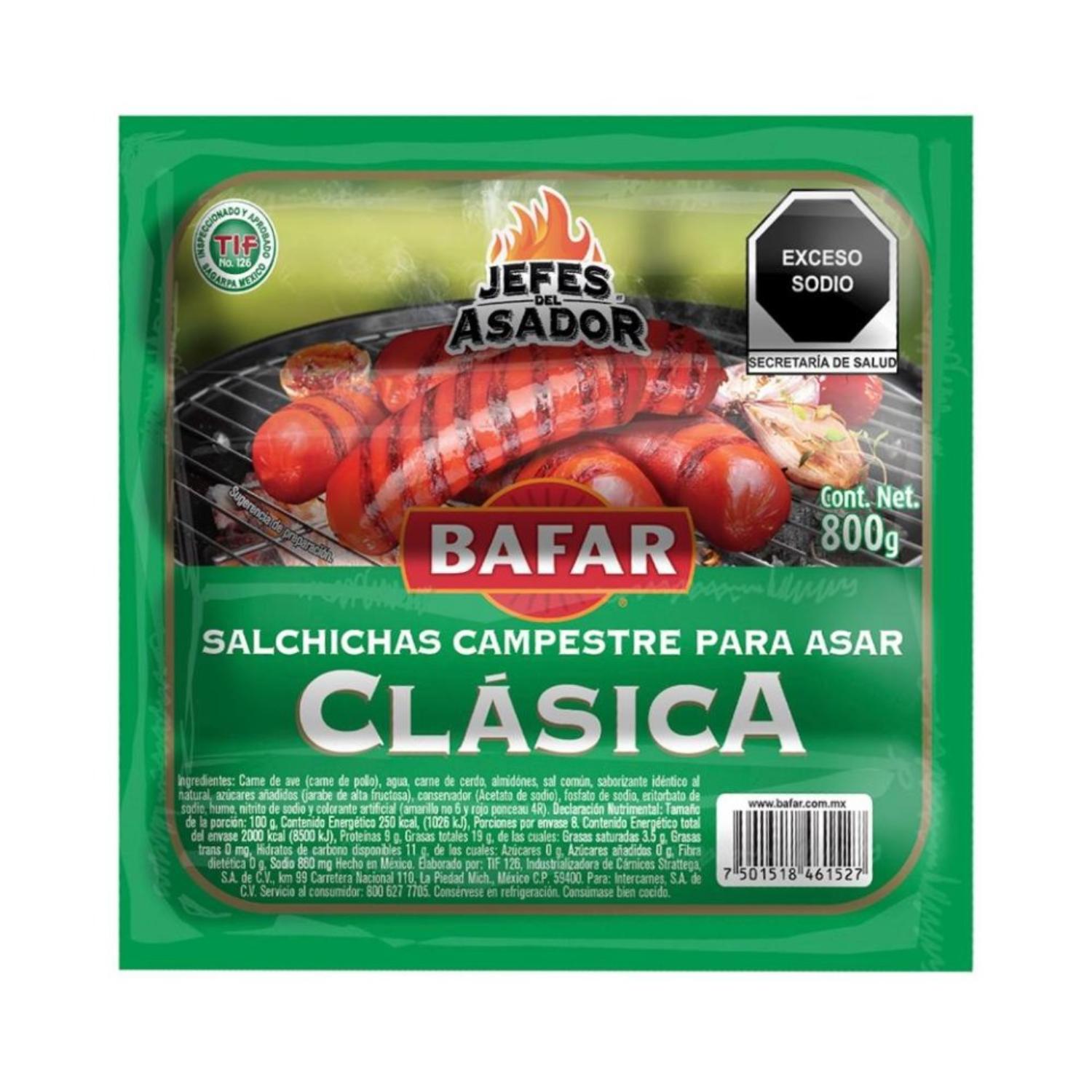 Salchicha Clasica Asar Campe Paq 800 G