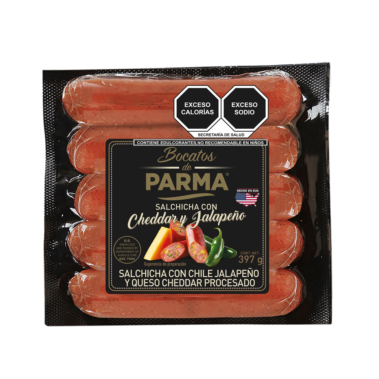 Salchichas Cheddar Jalapeno Parma 397 G