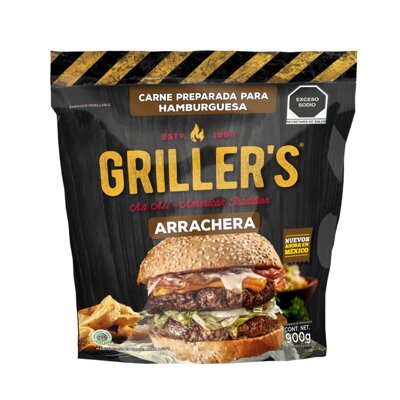 Hamburguesa Grillers Arrachera C/6 Pz 900 G