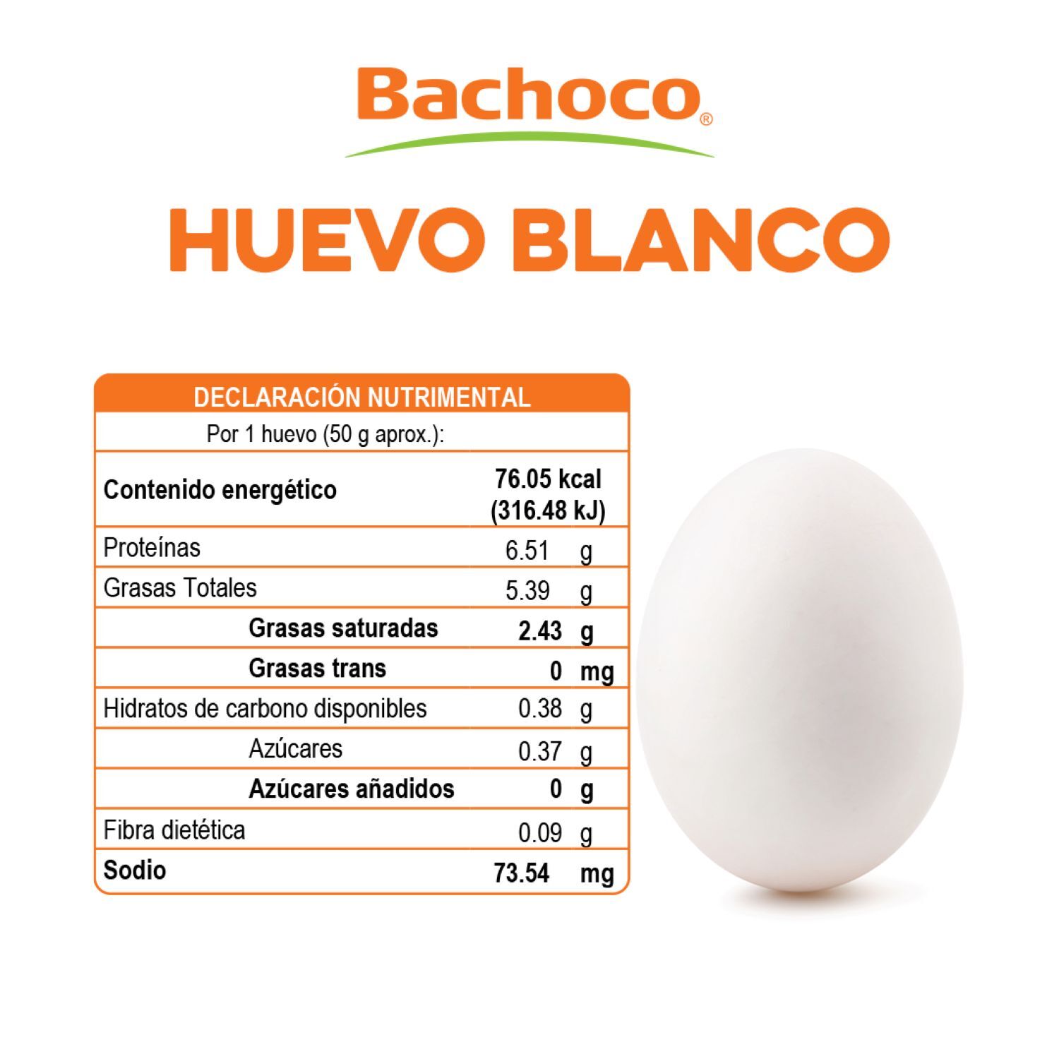 Huevo Blanco Bachoco 18 Piezas