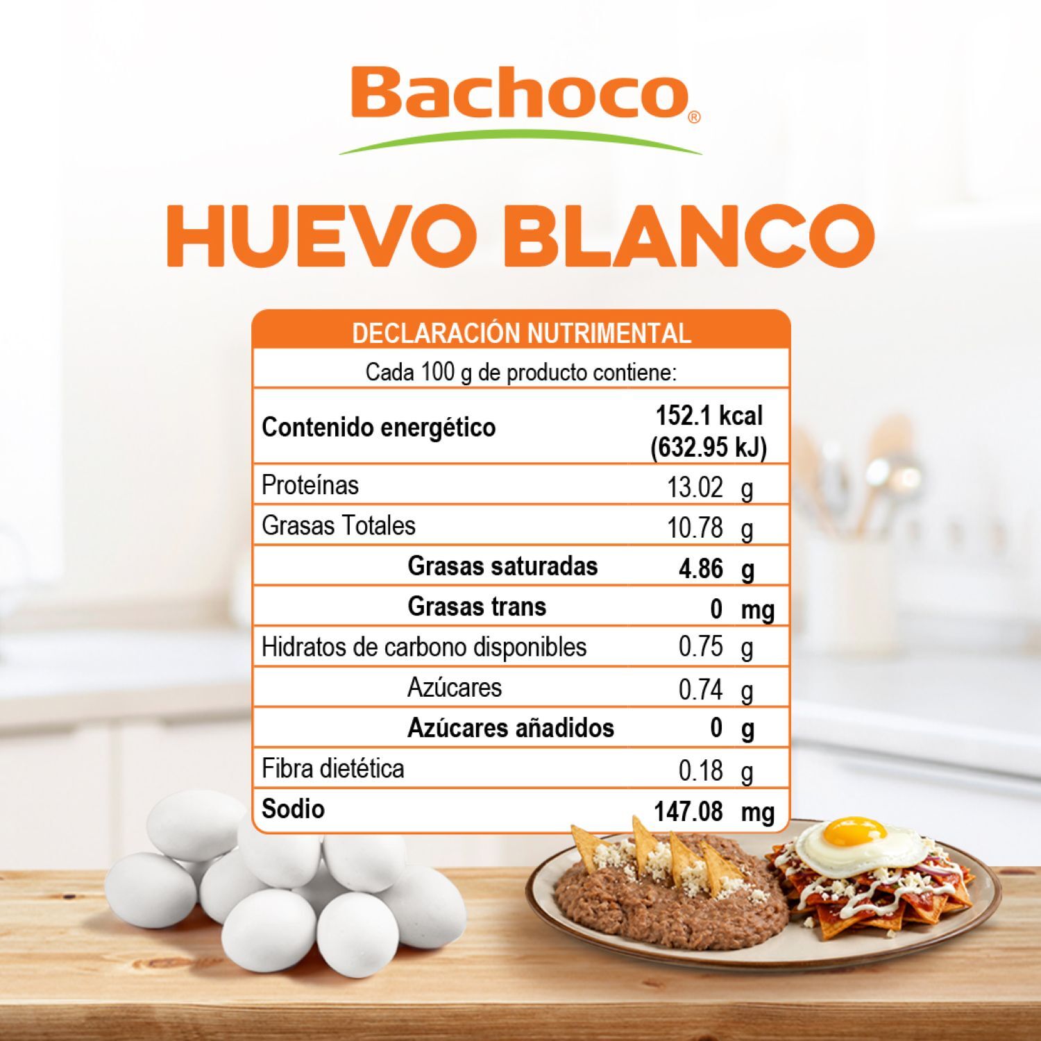 Huevo Blanco Bachoco 12 Piezas