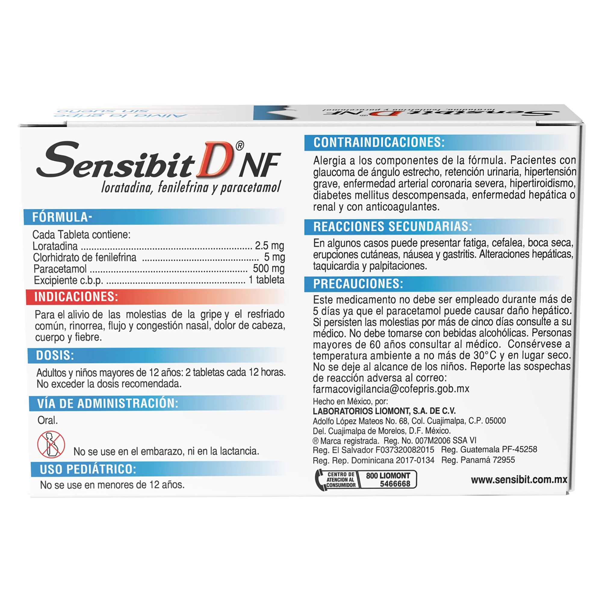 Sensibit D Nf Caja Con 12 Tabletas