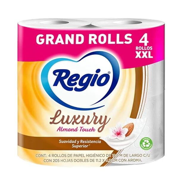 Papel Higienico Toque Almendra 180hd Regio 4 Pza